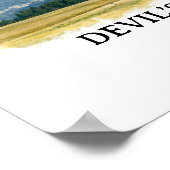 Devil’s Tower National Monument Wyoming, Watercolo ポスター (角)