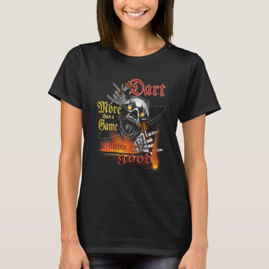 Devil skeleton design darts a devil good game dart tシャツ (正面)
