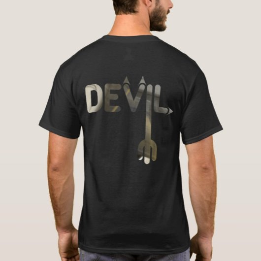 DEVIL Tシャツトレンド抽象芸術アート白黒金ゴールド Tシャツ