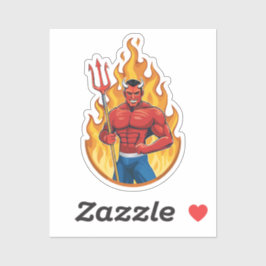 Devil with trident シール