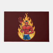 Devil with trident ドアマット (正面)