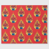 Devil with trident ラッピングペーパー (フラット)