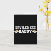 Deviled Egg Daddy - Funny Thanksgiving Deviled Egg カード (黄色い花)