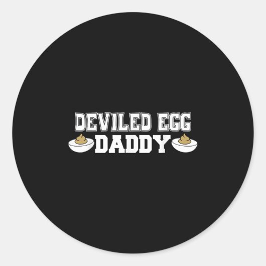 Deviled Egg Daddy - Funny Thanksgiving Deviled Egg ラウンドシール (正面)