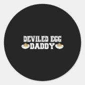 Deviled Egg Daddy - Funny Thanksgiving Deviled Egg ラウンドシール (正面)
