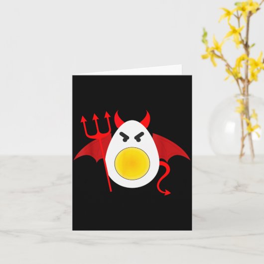 Deviled Egg Day Costume Funny Halloween Love Eggs  カード (黄色い花)