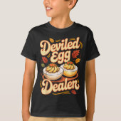 Deviled Egg Er Funny Retro Thanksgiving Food Quote Tシャツ (正面)