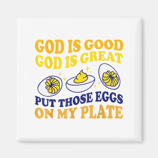 Deviled Egg Lover Funny Foodie Humor Apparel Uni-a マグネット (正面)