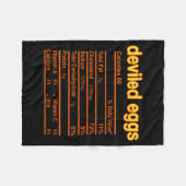 Deviled Egg Nutrition Facts Funny Thanksgiving Chr フリースブランケット (正面(横))