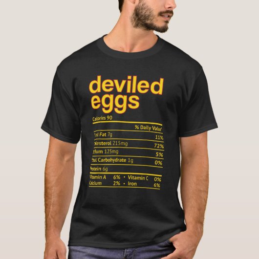 Deviled Eggs Nutrition Facts Funny Thanksgiving Ch Tシャツ (正面)