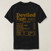 Deviled Eggs Thanksgiving Nutrition Funny Food Fac Tシャツ (デザイン正面)
