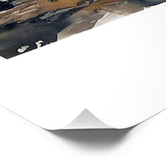 Devils Churn Waves Against Rocks,  ポスター (コーナー)