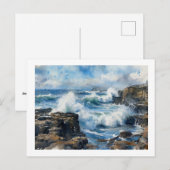 Devils Churn Waves Against Rocks,  ポストカード (正面/裏面)