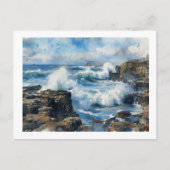 Devils Churn Waves Against Rocks,  ポストカード (正面)