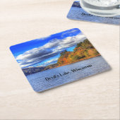 Devil's Lake, Wisconsin スクエアペーパーコースター (アングル)