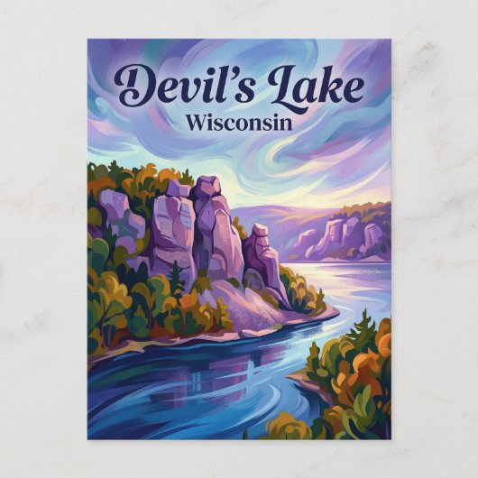 Devil's Lake Wisconsin ポストカード (正面)