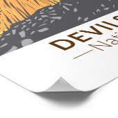 Devils Postpile National Monument Vintage ポスター (角)