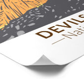 Devils Postpile National Monument Vintage ポスター (角)