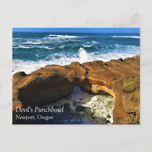Devil's Punchbowl, Newport，オレゴンのはがき ポストカード (正面)