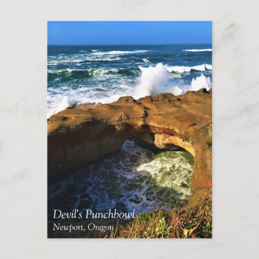 Devil's Punchbowl, Newport,オレゴンのはがき ポストカード (正面)