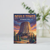 Devils Tower National Monument USA ポストカード (スタンド正面)