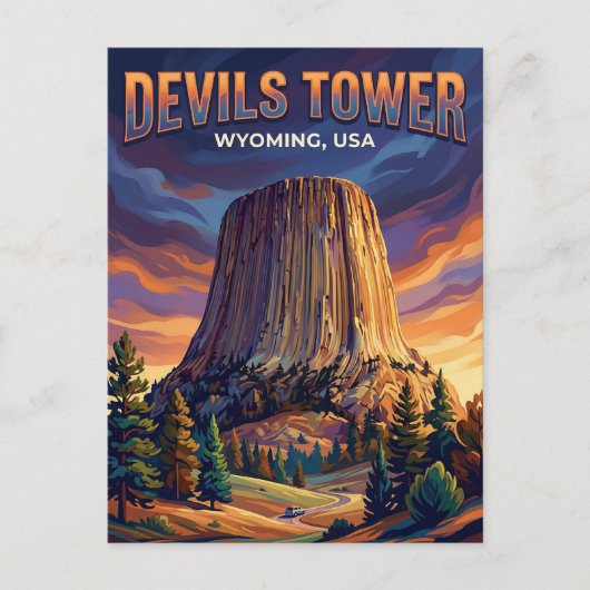 Devils Tower National Monument USA ポストカード (正面)