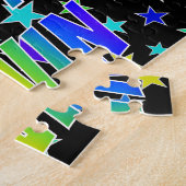 "DEVIN"名、おもしろい"ハッピーバースデー" ジグソーパズル (側面)