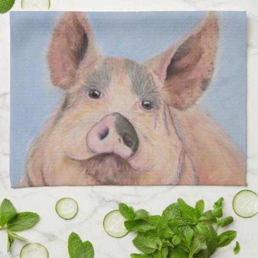 Devineのブタ キッチンタオル (折り畳み)