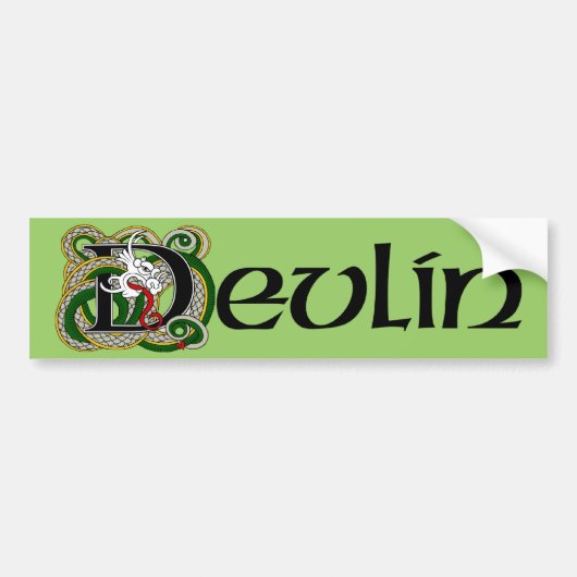 Devlin Celtic Dragon Bumperステッカー バンパーステッカー (正面)