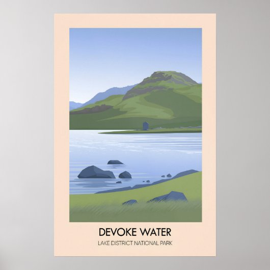 Devoke Water Lake District Travel Poster ポスター (正面)