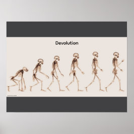 "Devolution", funny, humor, joke ポスター