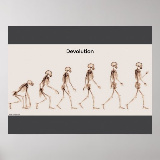"Devolution", funny, humor, joke ポスター (正面)