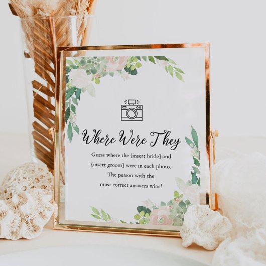 DEVONどこに彼らはブライダルシャワーのゲームサイン ポスター