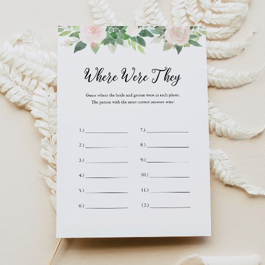 DEVONどこに彼らはブライダルシャワーゲームカード 招待状