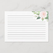 DEVONのバラ色の花と緑のレシピ エンクロージャーカード (裏面)