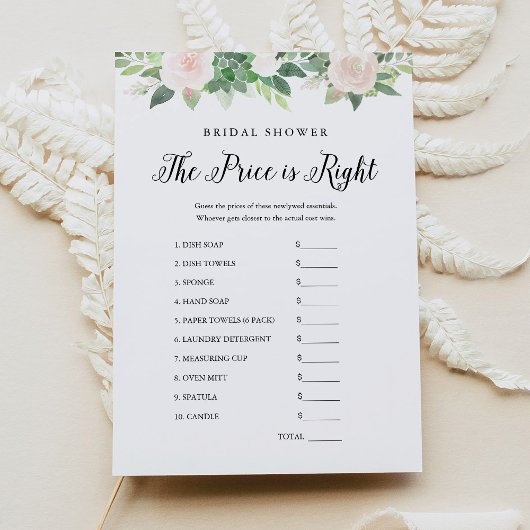 DEVONの価格当てゲーム ブライダルシャワー 招待状