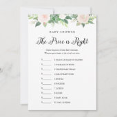 DEVONは正しい価格の赤ちゃんシャワーゲームカードを推測 招待状 (正面)