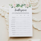 DEVONスキャタゴリーブライダルシャワーゲームカード 招待状