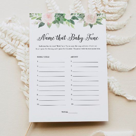 DEVONフローラ名そのベビーチューンベビーシャワーゲーム 招待状