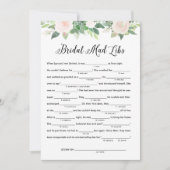 DEVONブライダルシャワーLibs、空白ゲームに記入 招待状 (正面)