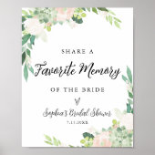 DEVONメモリお気に入りのブライダルシャワー記号 ポスター (正面)