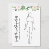 DEVON推測ドレスブライダルシャワーゲームカード 招待状 (正面)