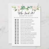 DEVON誰が言ったのママのパパベビーゲームカード 招待状 (正面)