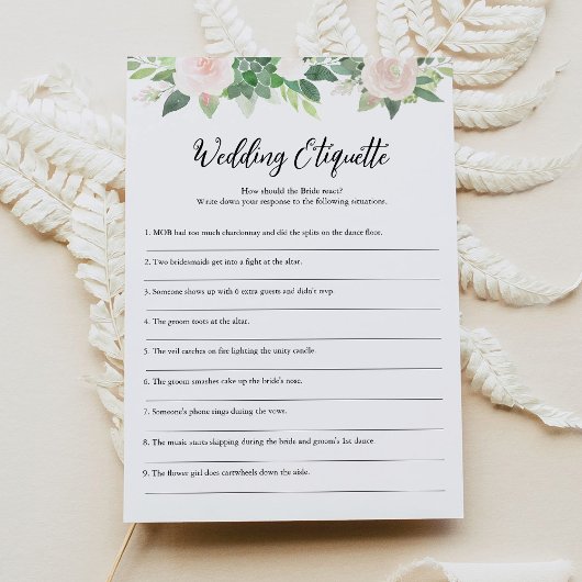 DEVON ウェディング エチケット 911 ブライズ シャワー ゲーム 招待状