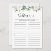 DEVON グリーンウェディング ウェディング A-Z ブライズシャワー ゲーム カード (正面)