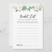 DEVON グリーン バケットリスト ブライダルシャワー ゲーム カード (正面)