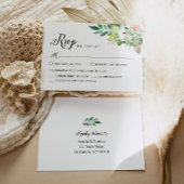 DEVON スクールなグリーン RSVP カード