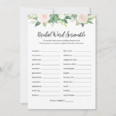 DEVON 結婚式の単語スクランブル ブライダルシャワーのゲームカード 招待状 (正面)