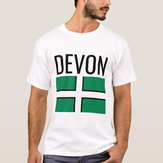 Devon //英国の郡フラグ tシャツ (正面)