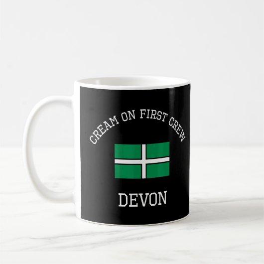 Devon Cream On First Crew Scone Devonフラグ コーヒーマグカップ (左)